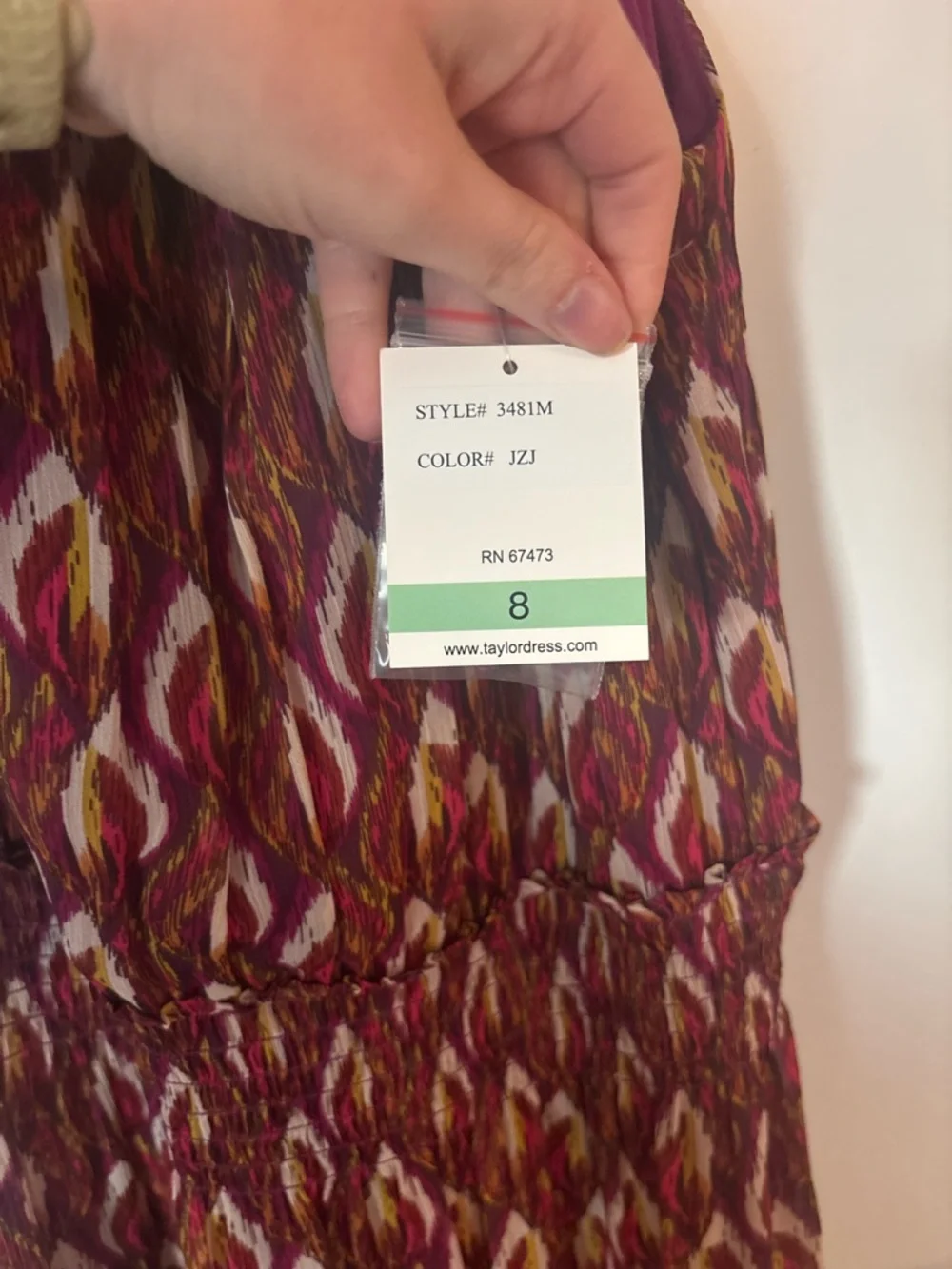 Taylor Red Multi-Print Halter Maxi Dress - Picture 7 of 9